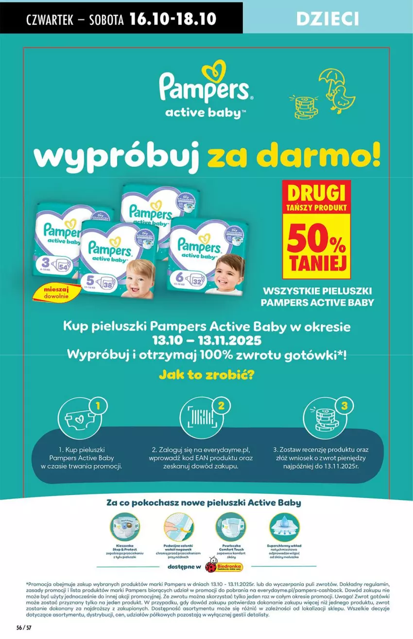 Gazetka promocyjna Biedronka - Od Czwartku 16.10 - ważna 16.10 do 22.10.2025 - strona 56 - produkty: Koc, Pampers, Top, Waga