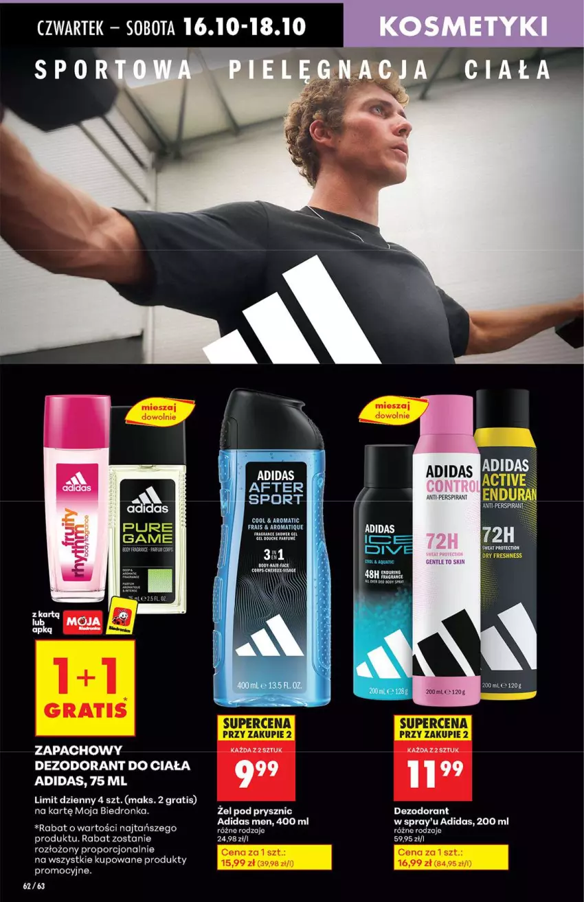 Gazetka promocyjna Biedronka - Od Czwartku 16.10 - ważna 16.10 do 22.10.2025 - strona 62 - produkty: Adidas, Dezodorant, Fa, Gra, Por, Sport