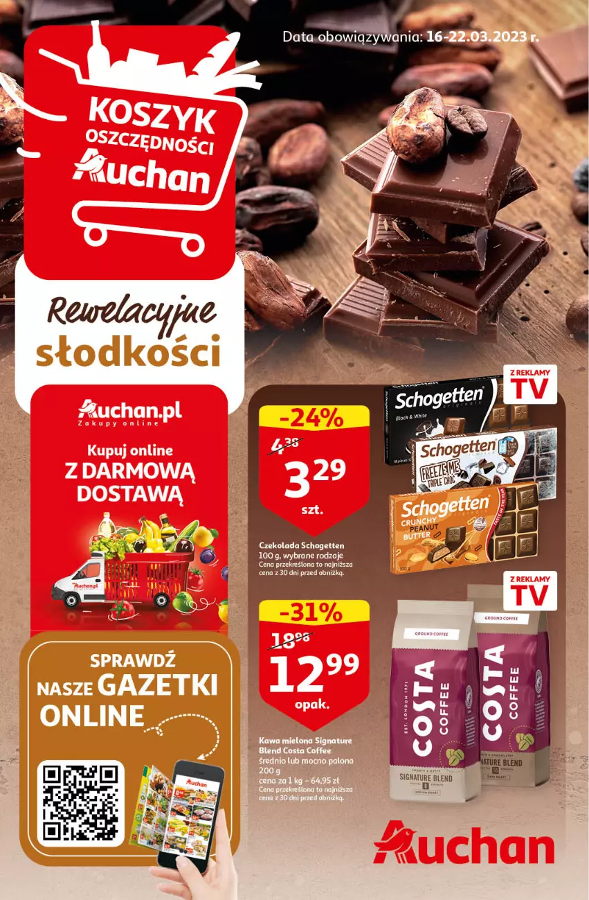 Gazetka promocyjna Auchan - Gazetka Oferta Rewelacyjne słodkości Hipermarket Auchan - ważna 16.03 do 22.03.2023 - strona 1
