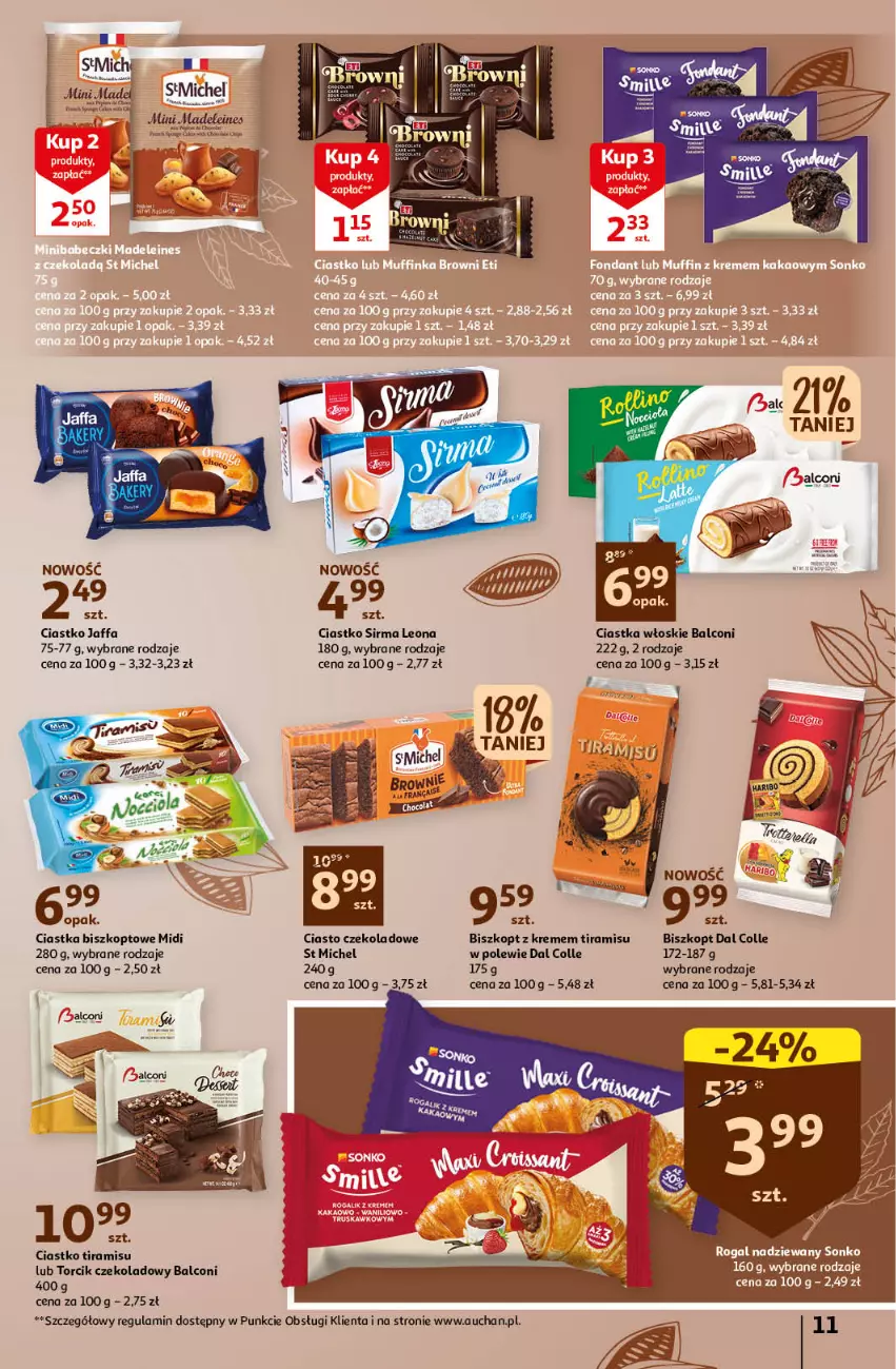 Gazetka promocyjna Auchan - Gazetka Oferta Rewelacyjne słodkości Hipermarket Auchan - ważna 16.03 do 22.03.2023 - strona 11 - produkty: Alcon, Ciastka, Ciasto czekoladowe, Fa, LEGO, Leon, Rogal, Sonko