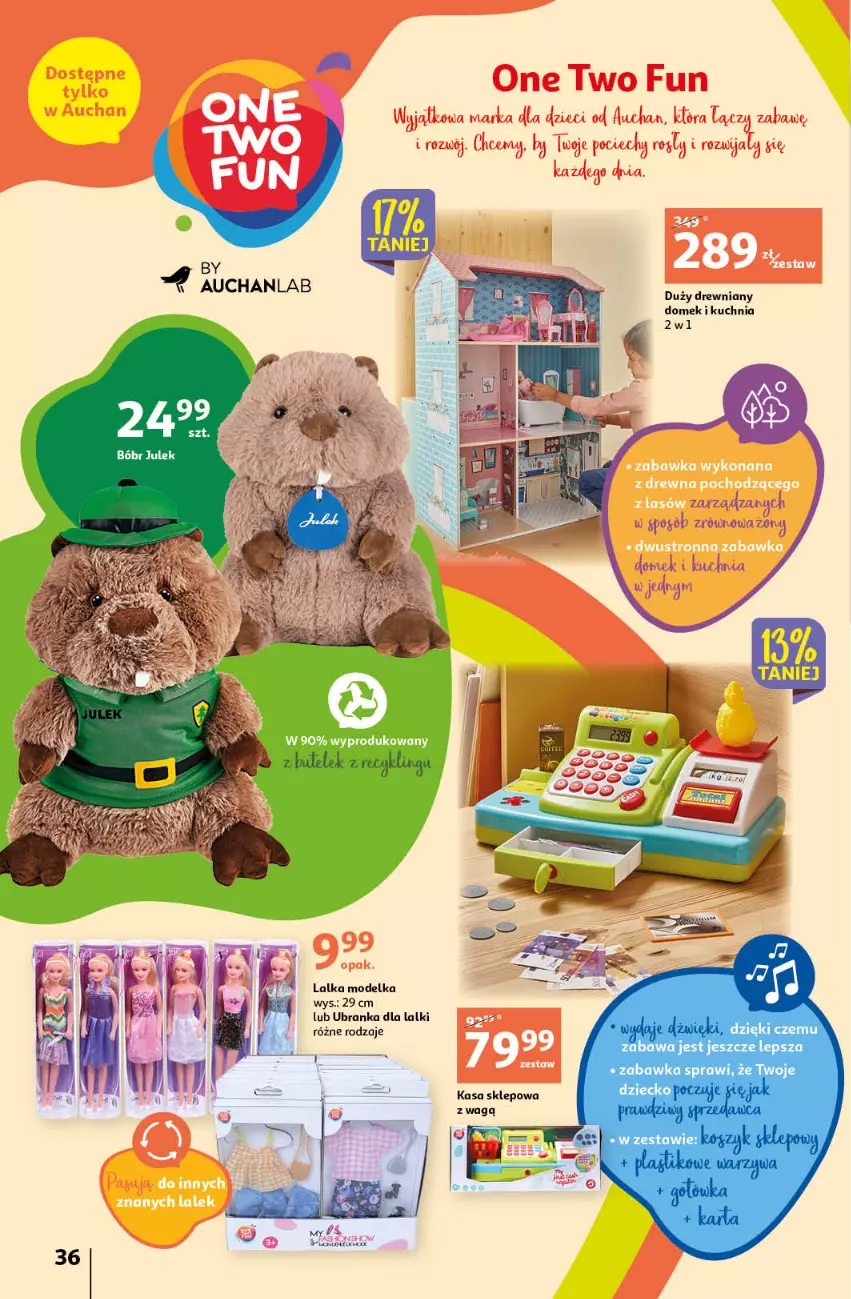 Gazetka promocyjna Auchan - Gazetka Oferta Rewelacyjne słodkości Hipermarket Auchan - ważna 16.03 do 22.03.2023 - strona 36 - produkty: Kuchnia, Lalka
