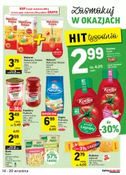 Gazetka promocyjna Intermarche - Gazetka promocyjna - Gazetka - ważna od 20.09 do 20.09.2021 - strona 25 - produkty: Ketchup, Makaron, Lajkonik, Gin, Gra, Kotlin, Podravka, Pudliszki, Vegeta, Pomidory, Krakersy, Knorr
