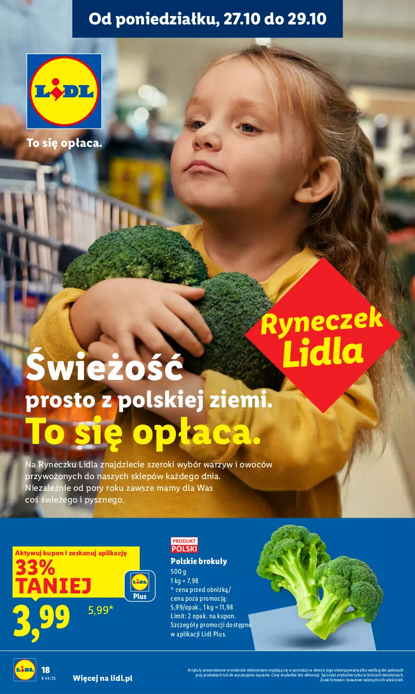 Gazetka promocyjna Lidl - GAZETKA - ważna 27.10 do 29.10.2025 - strona 20 - produkty: Brokuły, Dzieci, O nas, Por