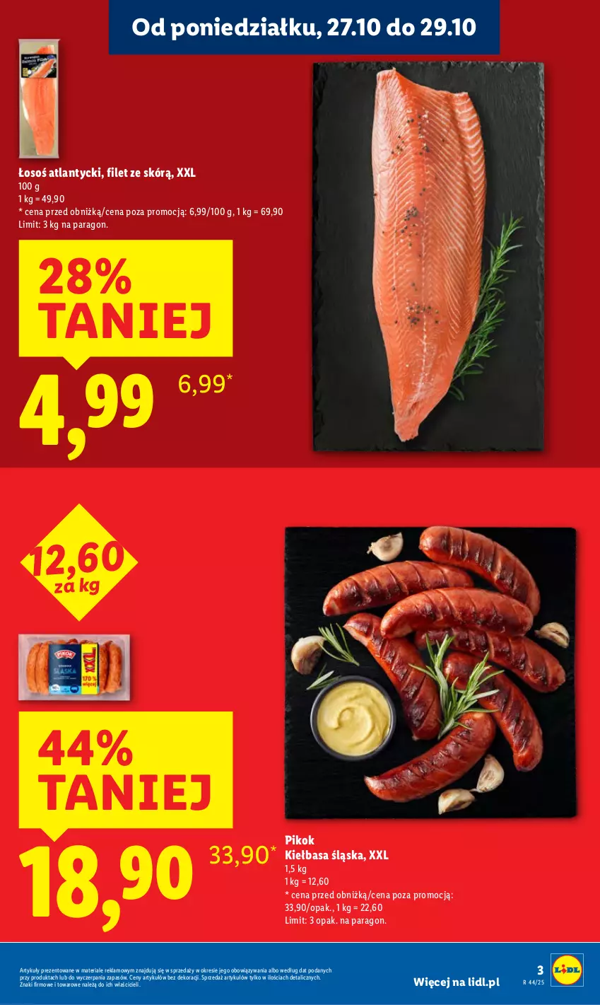 Gazetka promocyjna Lidl - GAZETKA - ważna 27.10 do 29.10.2025 - strona 3 - produkty: Kiełbasa, Kiełbasa śląska, PIKOK
