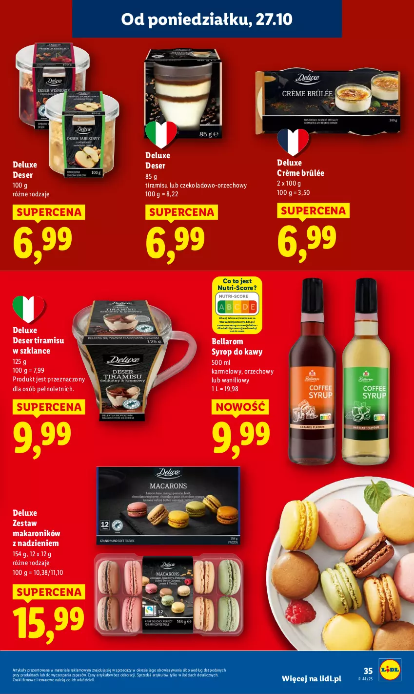 Gazetka promocyjna Lidl - GAZETKA - ważna 27.10 do 29.10.2025 - strona 39 - produkty: Bell, Bella, Crème brûlée, Deser, Makaron, Ser, Syrop, Wazon