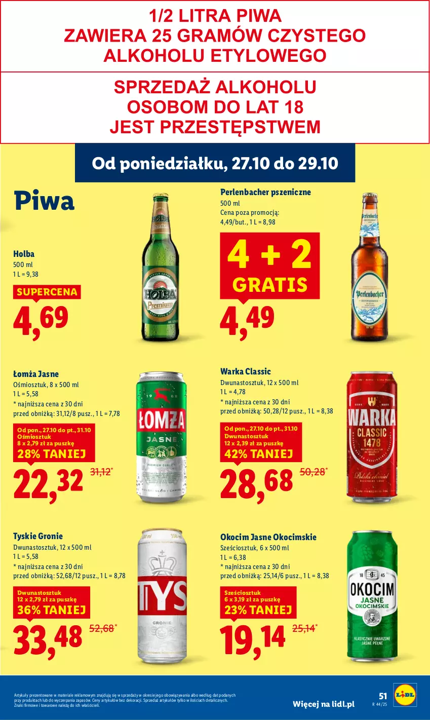 Gazetka promocyjna Lidl - GAZETKA - ważna 27.10 do 29.10.2025 - strona 55 - produkty: Gra, Koc, NBA, Okocim, Piwa, Tyskie, Warka