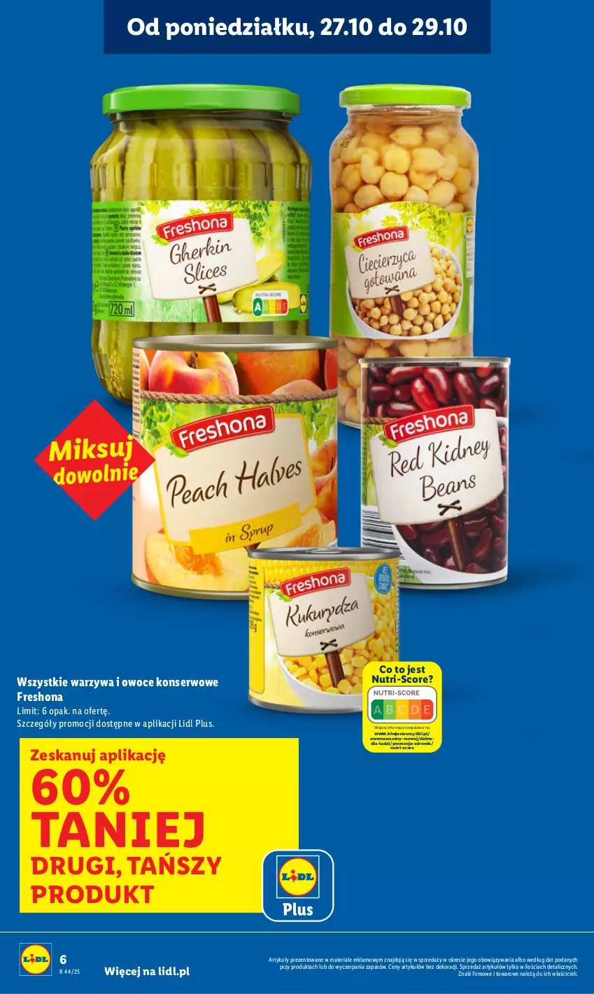 Gazetka promocyjna Lidl - GAZETKA - ważna 27.10 do 29.10.2025 - strona 6 - produkty: Owoce, Ser, Warzywa, Warzywa i owoce, Wazon