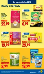 Gazetka promocyjna Lidl - GAZETKA - Gazetka - ważna od 29.10 do 29.10.2025 - strona 51 - produkty: Torebka, Kawa ziarnista, Bell, Kawa, Herbata czarna, Lipton, Czekolada, Baton, Bella, Herbata