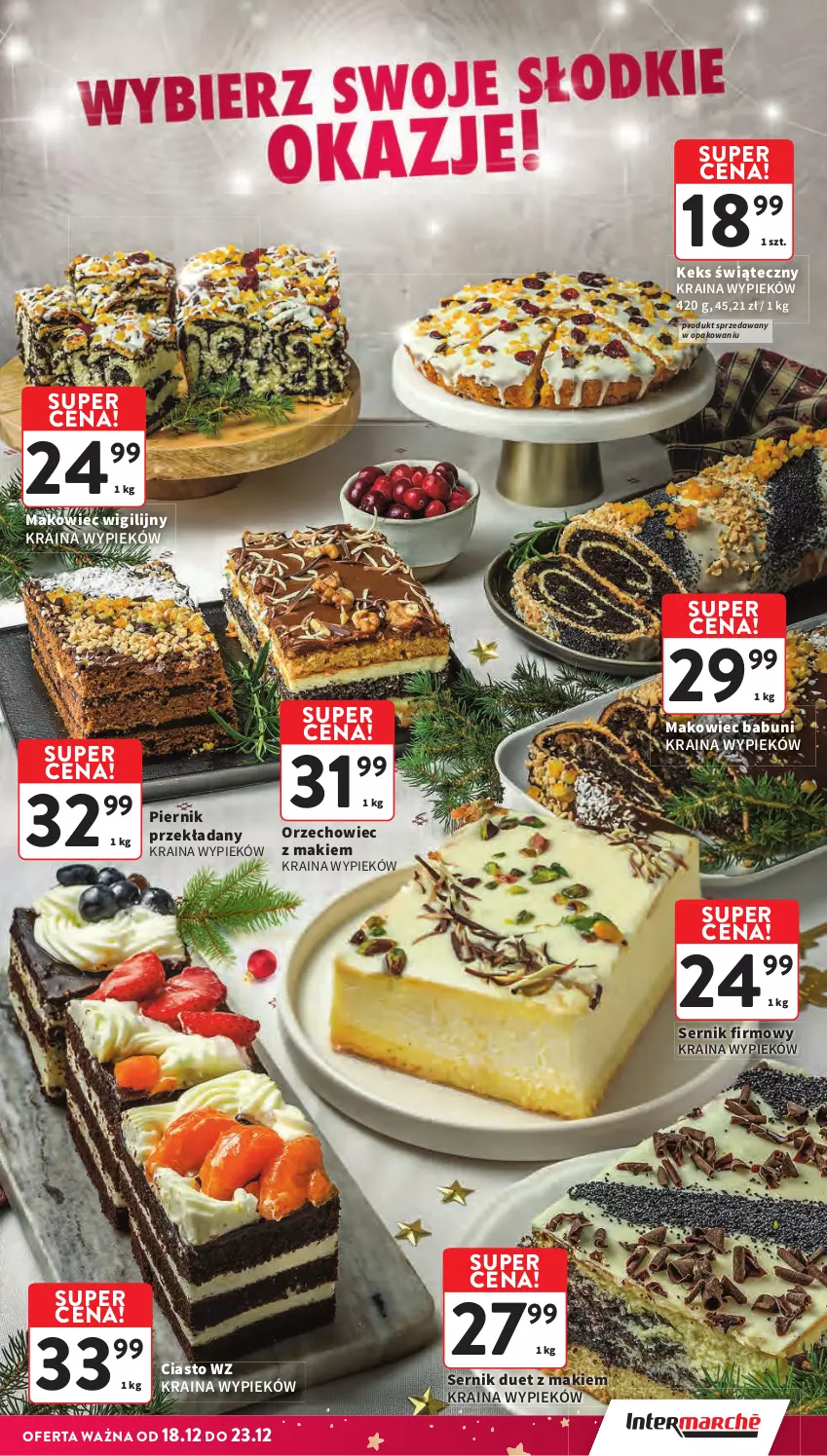 Gazetka promocyjna Intermarche - Gazetka promocyjna - ważna 18.12 do 23.12.2025 - strona 29 - produkty: Babuni, Makowiec, Piernik, Ser
