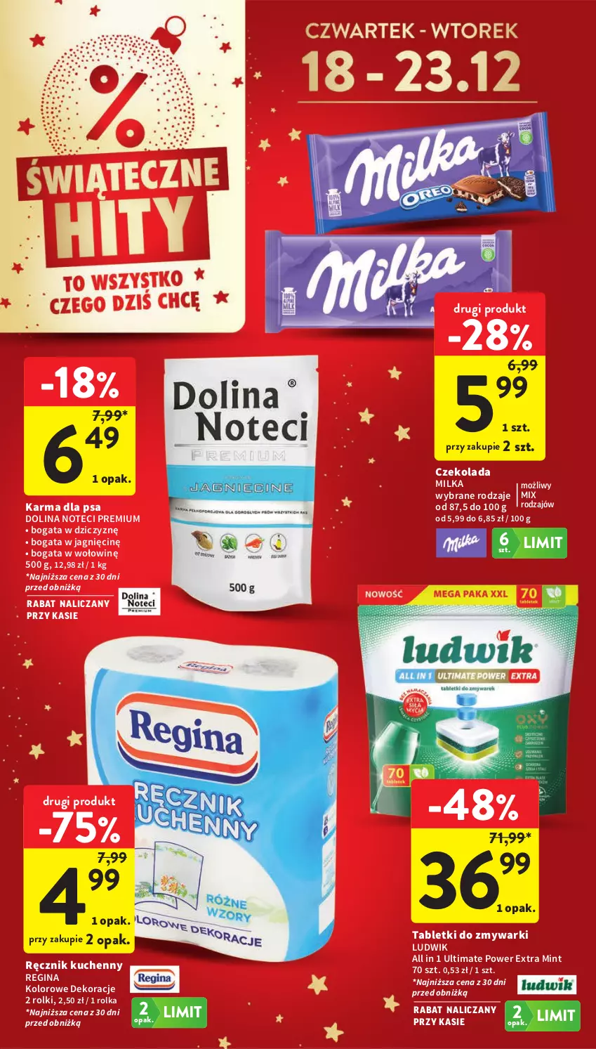 Gazetka promocyjna Intermarche - Gazetka promocyjna - ważna 18.12 do 23.12.2025 - strona 8 - produkty: Czekolada, Gin, Ludwik, Milka, Ręcznik, Ręcznik kuchenny, Rolki, Tablet, Tabletki do zmywarki, Zmywarki