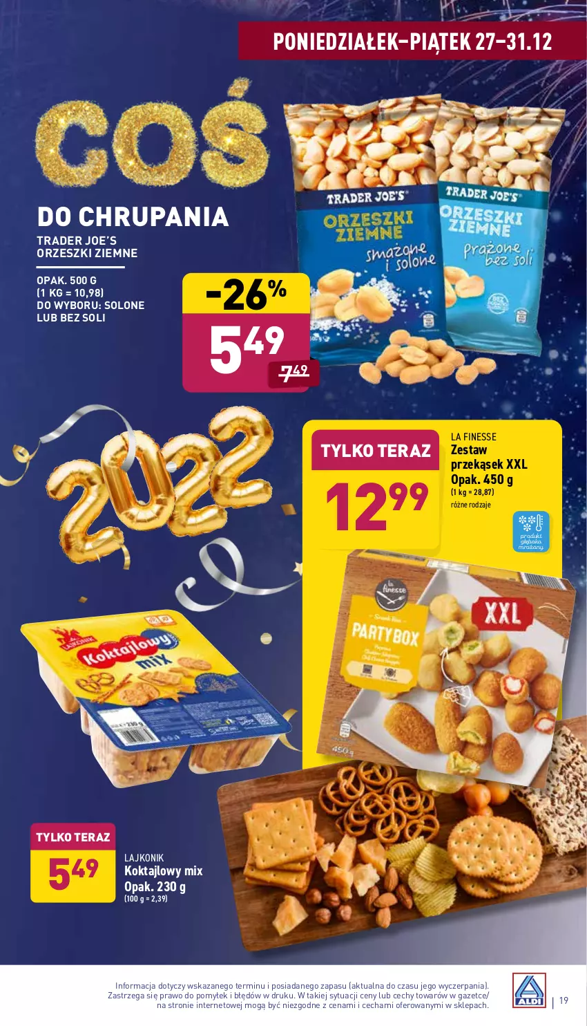 Gazetka promocyjna Aldi - Pełny katalog - ważna 27.12 do 31.12.2021 - strona 19 - produkty: Lajkonik, Orzeszki, Orzeszki ziemne, Tera