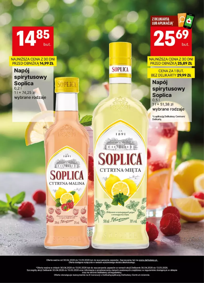 Gazetka promocyjna Delikatesy Centrum - Delibarek DC18-DC19 - ważna 30.04 do 13.05.2026 - strona 14 - produkty: Mięta, Napój, Rama, Rum, Soplica, Tran