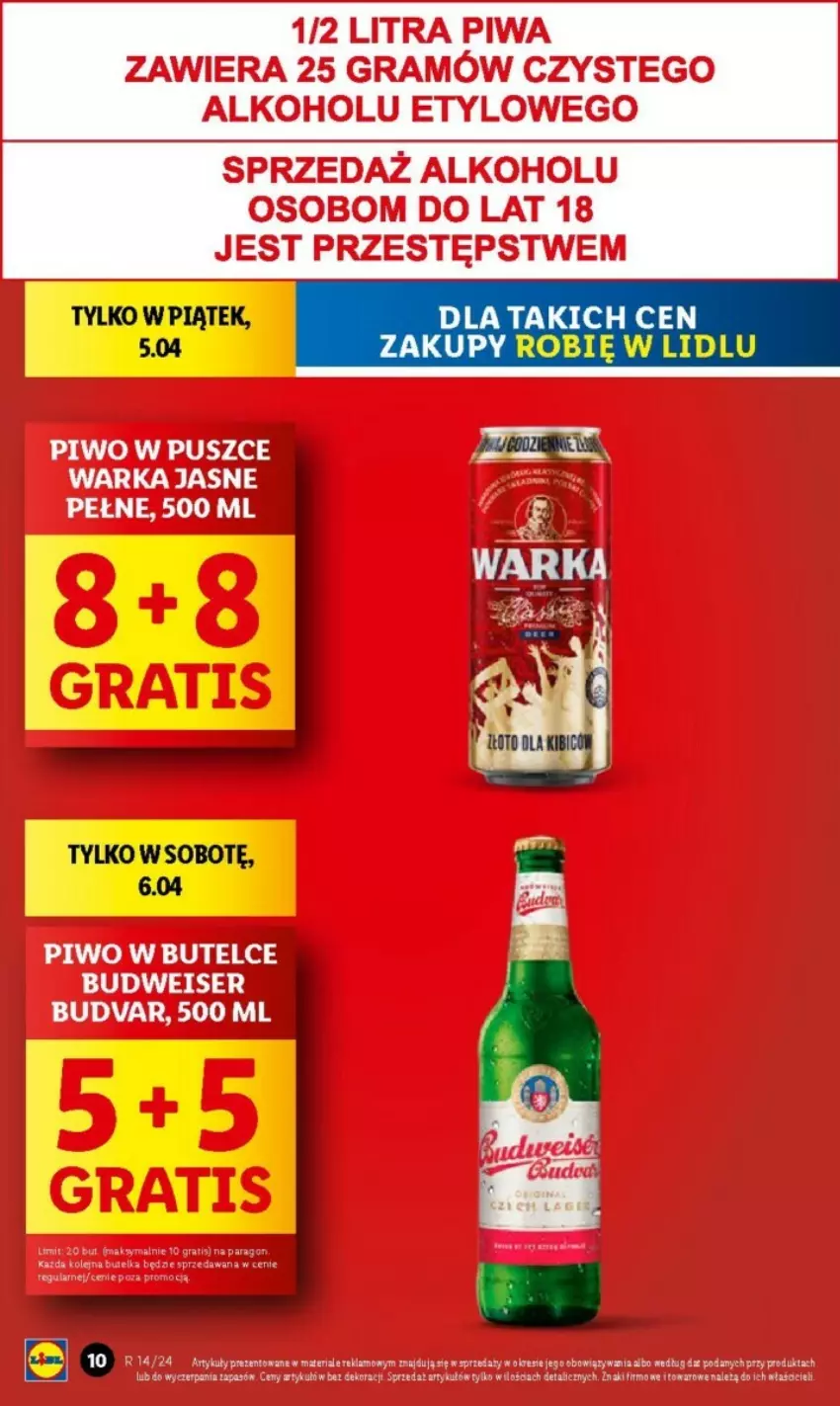 Gazetka promocyjna Lidl - ważna 03.04 do 04.04.2024 - strona 4 - produkty: Gra, Piwa, Piwo, Warka