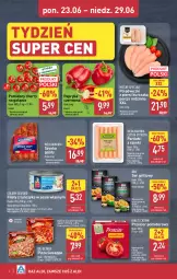 Gazetka promocyjna Aldi - Oferta weekendowa - Gazetka - ważna od 29.06 do 29.06.2025 - strona 2 - produkty: Kurczak, Sos, Ser, Por, Gra, Papryka czerwona, Parówki, Parówki z szynki, Papryka, Mięsne specjały, Dr. Oetker, Golden Seafood, Szynka, Pizza, Tuńczyk, Grill, Pomidory