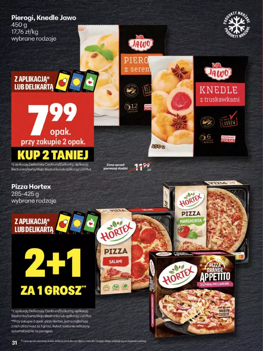Gazetka promocyjna Delikatesy Centrum - Franczyza DC31 Czwartek - ważna 31.07 do 06.08.2025 - strona 31 - produkty: Hortex, Knedle, Pierogi, Pizza