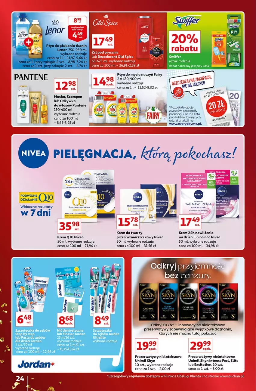 Gazetka promocyjna Auchan - Gazetka Znane Marki Lubiane Auchan - ważna 01.12 do 11.12.2022 - strona 24 - produkty: Do mycia naczyń, Dzieci, Fa, Fairy, Koc, Krem do twarzy, Krem na dzień, Mars, Maska, Nivea, Odżywka, Pantene, Pasta do zębów, Płyn do mycia, Płyn do mycia naczyń, Prezerwatyw, Ser, Skyn, Szampon, Szczoteczka, Szczoteczka do zębów, Unimil