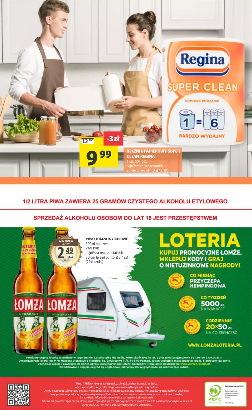 Gazetka promocyjna Arhelan - Gazetka - ważna 28.07 do 06.08.2023 - strona 20 - produkty: Gin, Papier, Piwo, Pur, Ręcznik