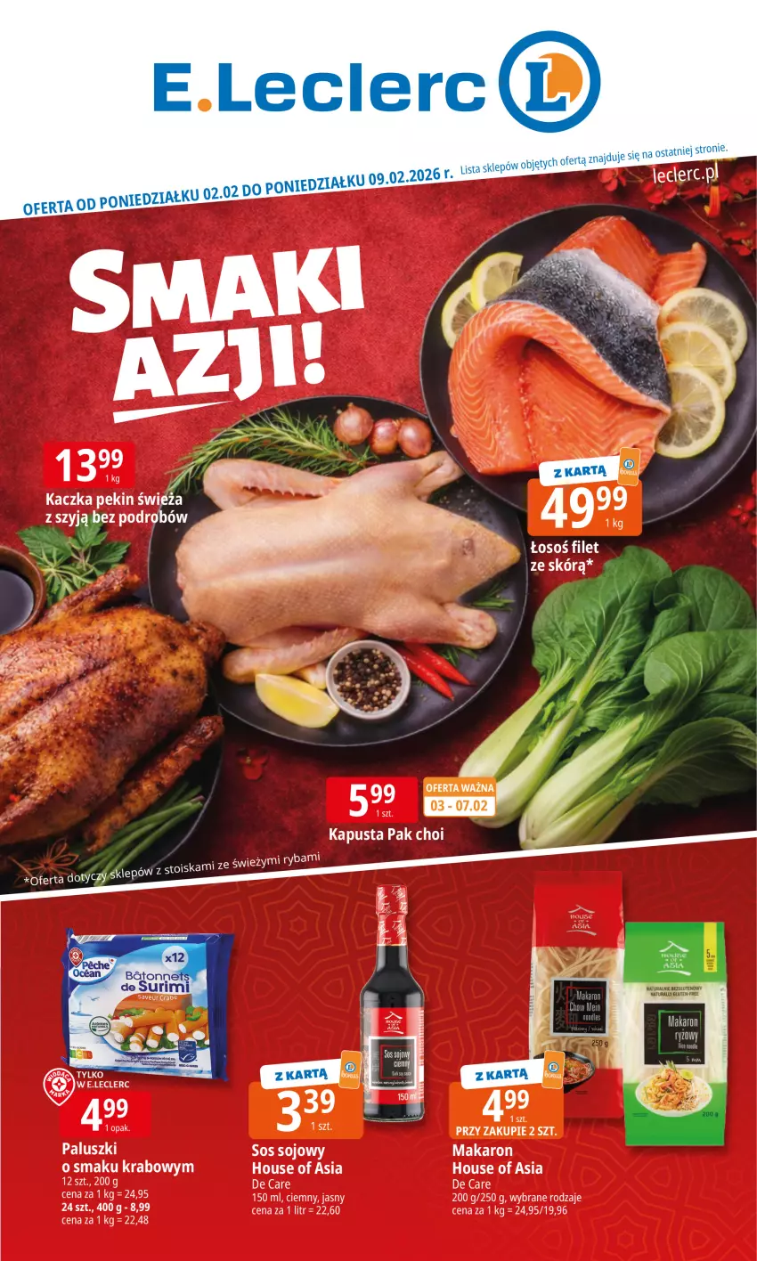 Gazetka promocyjna E Leclerc - ważna 02.02 do 09.01.2026 - strona 1 - produkty: Cif, House of Asia, Kaczka, Makaron, Surimi