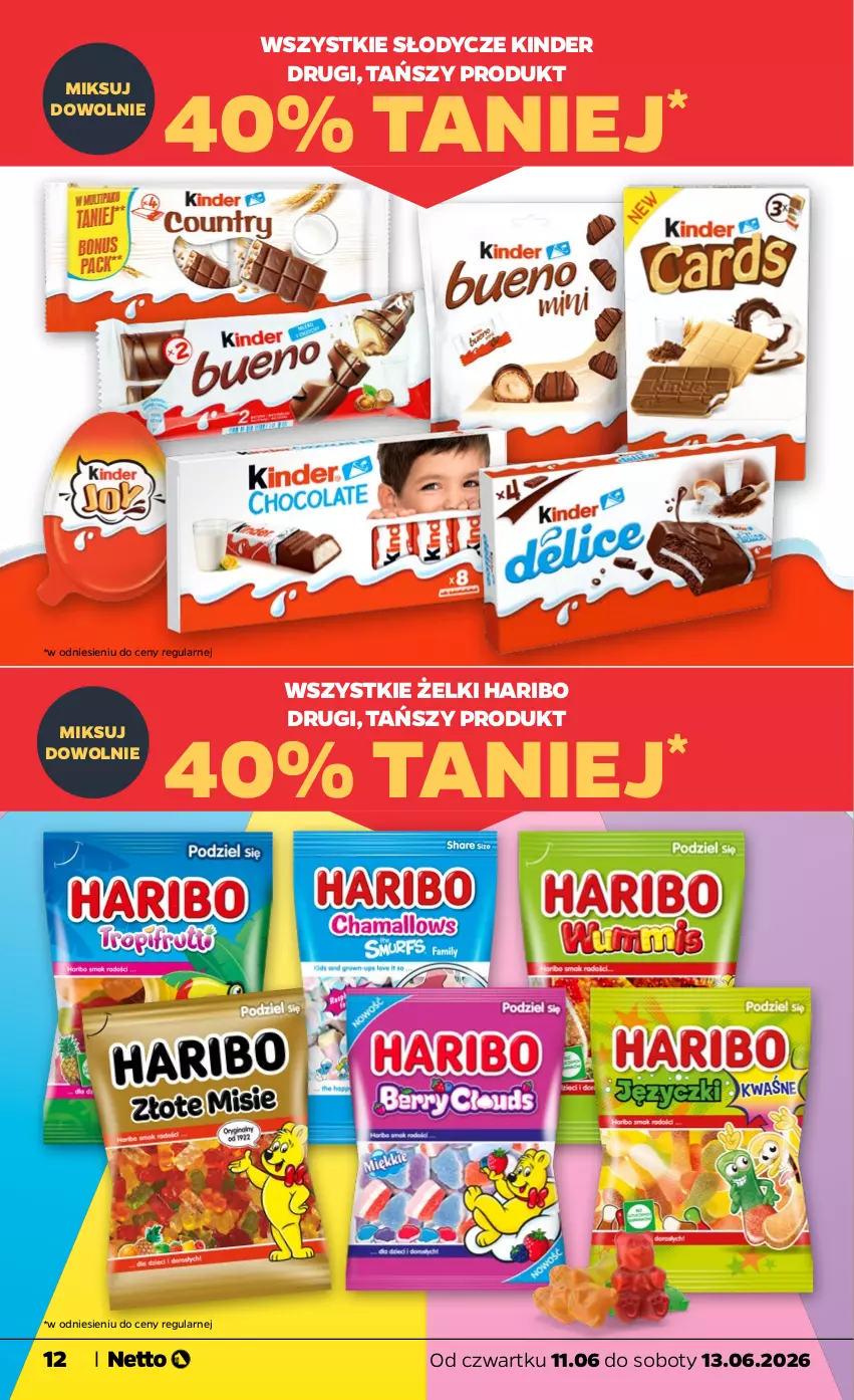 Gazetka promocyjna Netto - Od Czwartku - ważna 11.06 do 13.06.2026 - strona 12 - produkty: Haribo, Kinder