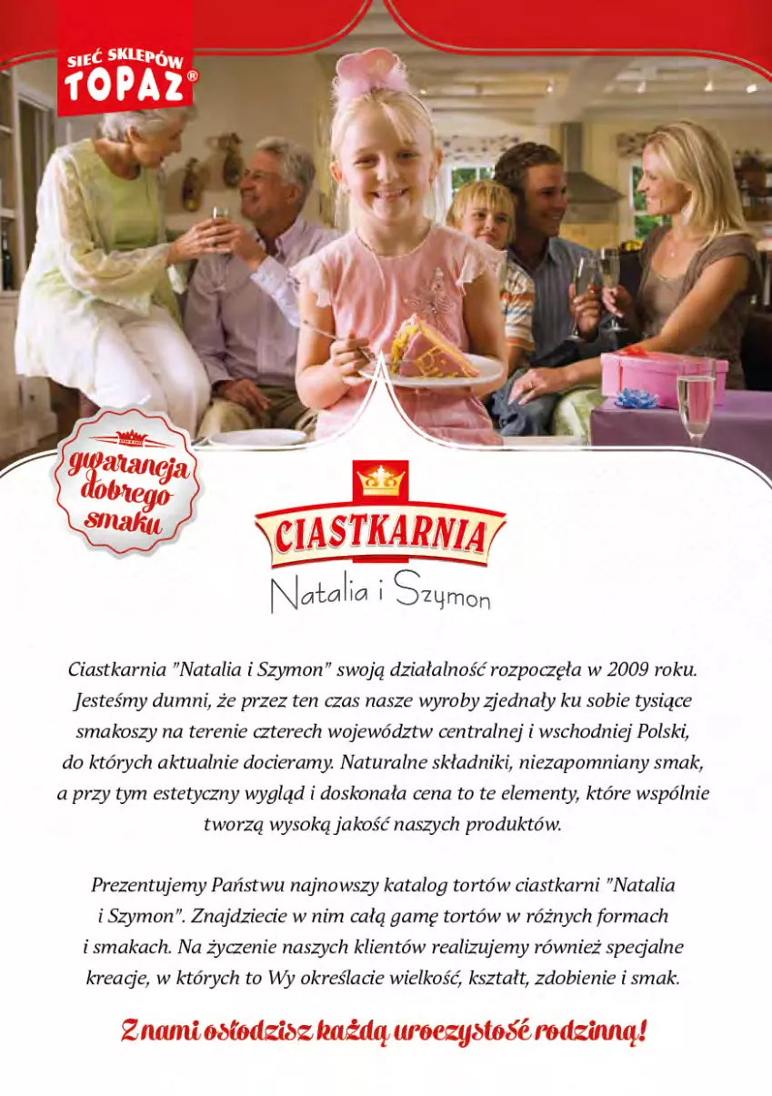 Gazetka promocyjna Topaz - Gazetka - ważna 27.04 do 31.12.2026 - strona 2 - produkty: Ciastka, Dzieci, Kosz, Sok