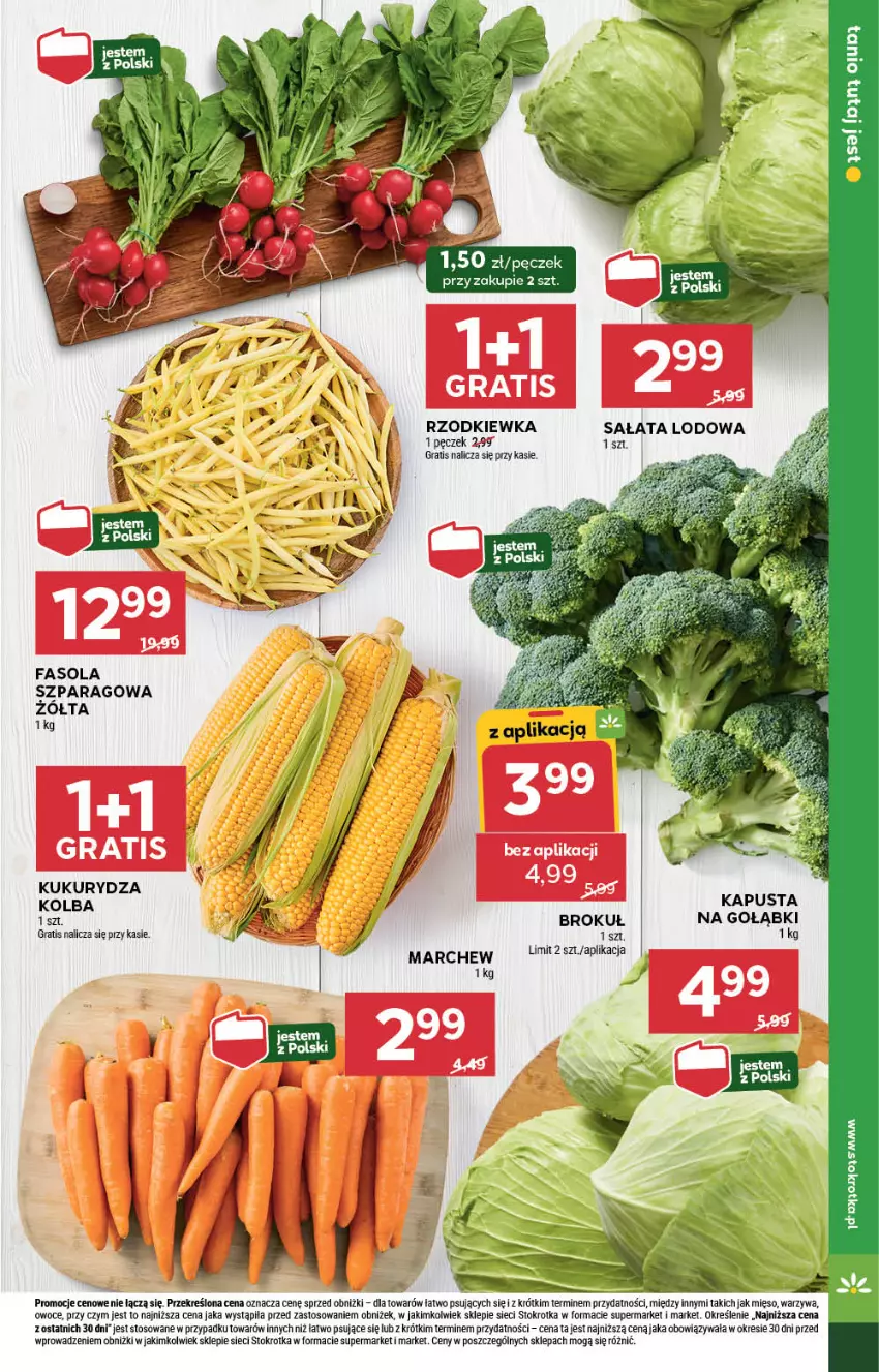 Gazetka promocyjna Stokrotka - Market - ważna 31.07 do 06.08.2025 - strona 5 - produkty: Fa, Fasola, Fasola szparagowa, Gra, Kukurydza, Mięso, Owoce, Rzodkiewka, Sałat, Sałata lodowa, Warzywa