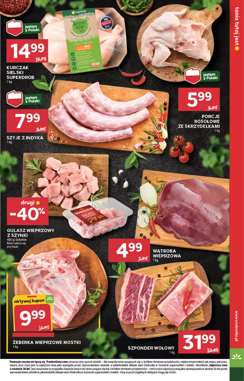 Gazetka promocyjna Stokrotka - Market - ważna 31.07 do 06.08.2025 - strona 7 - produkty: Kurczak, Mięso, Owoce, Por, Sok, Sokołów, Szponder wołowy, Warzywa