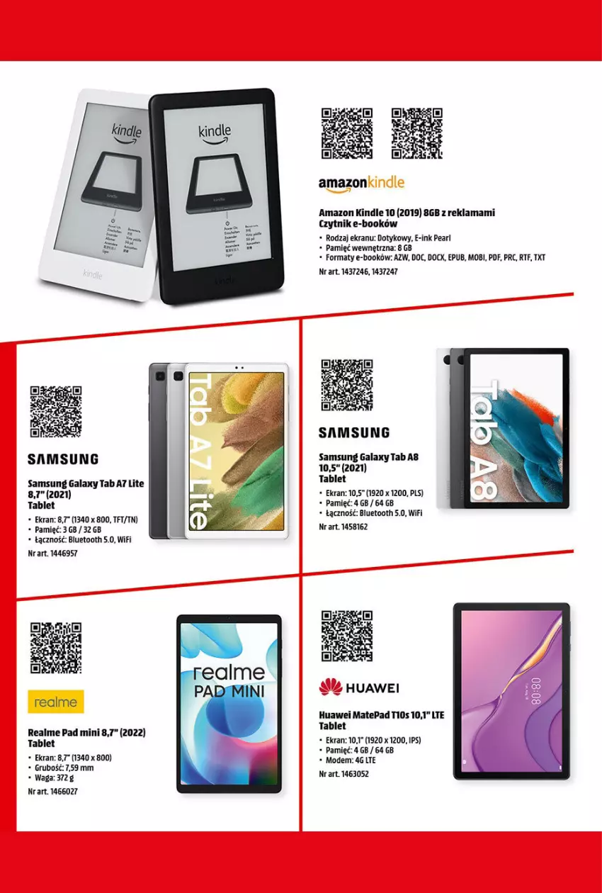 Gazetka promocyjna Media Markt - Gazetka Media Markt - ważna 01.10 do 31.10.2022 - strona 12 - produkty: Gala, Huawei, Samsung, Tablet, Waga