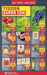 Gazetka promocyjna Aldi - Oferta weekendowa - Gazetka - ważna od 28.02 do 28.02.2026 - strona 4 - produkty: Kurczak, Rycki Edam, Mięso mielone, Mięso mielone z łopatki wieprzowej, Ser, Gin, Gra, Bell, Papryka czerwona, Parówki, Parówki z szynki, Papryka, Mięsne specjały, Golden Seafood, Szynka, Winogrona, Edam, Tuńczyk, Oliwa z oliwek, Bella, Wino, Mięso, Oliwa