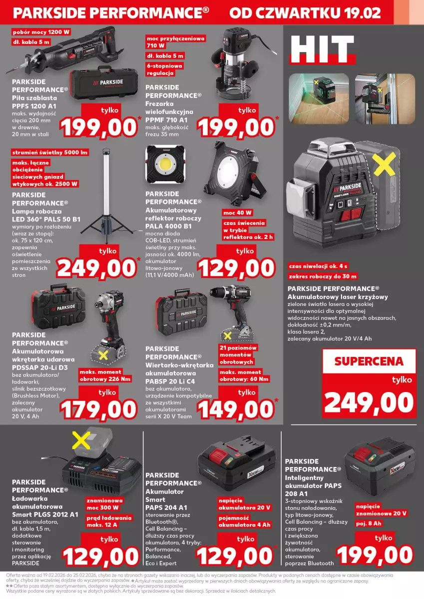 Gazetka promocyjna Kaufland - Kaufland - ważna 19.02 do 25.02.2026 - strona 7 - produkty: Akumulator, Lampa, Laser krzyżowy, LG, Lizaki, Parkside, Reflektor, Rum, Ser, Sok, Taca, Tarka, Top, Warka, Wkręt, Wkrętarka
