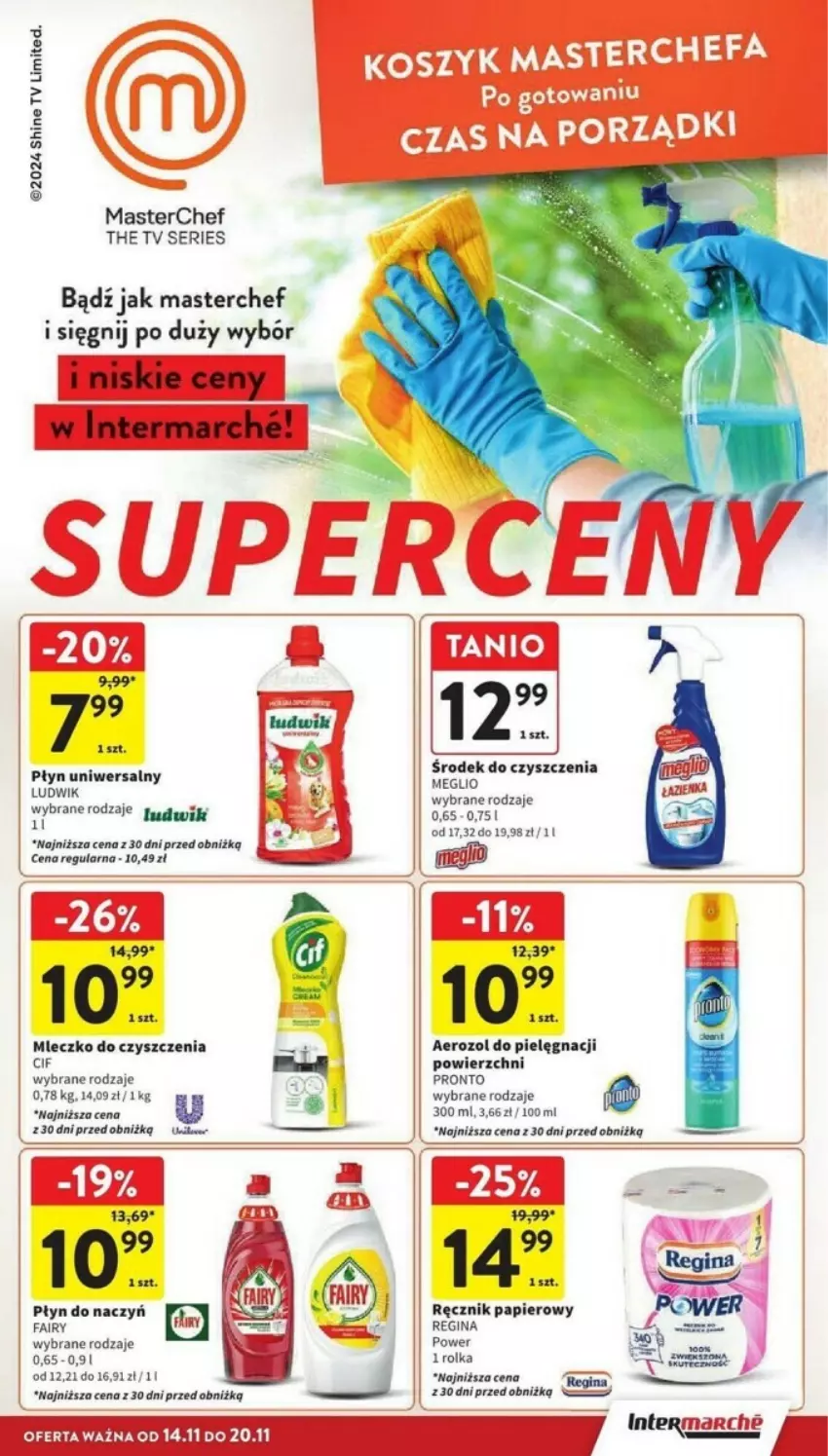 Gazetka promocyjna Intermarche - ważna 14.11 do 20.11.2024 - strona 38 - produkty: Cif, Fa, Fairy, Gin, Mleczko, Papier, Pronto, Ręcznik, Ser