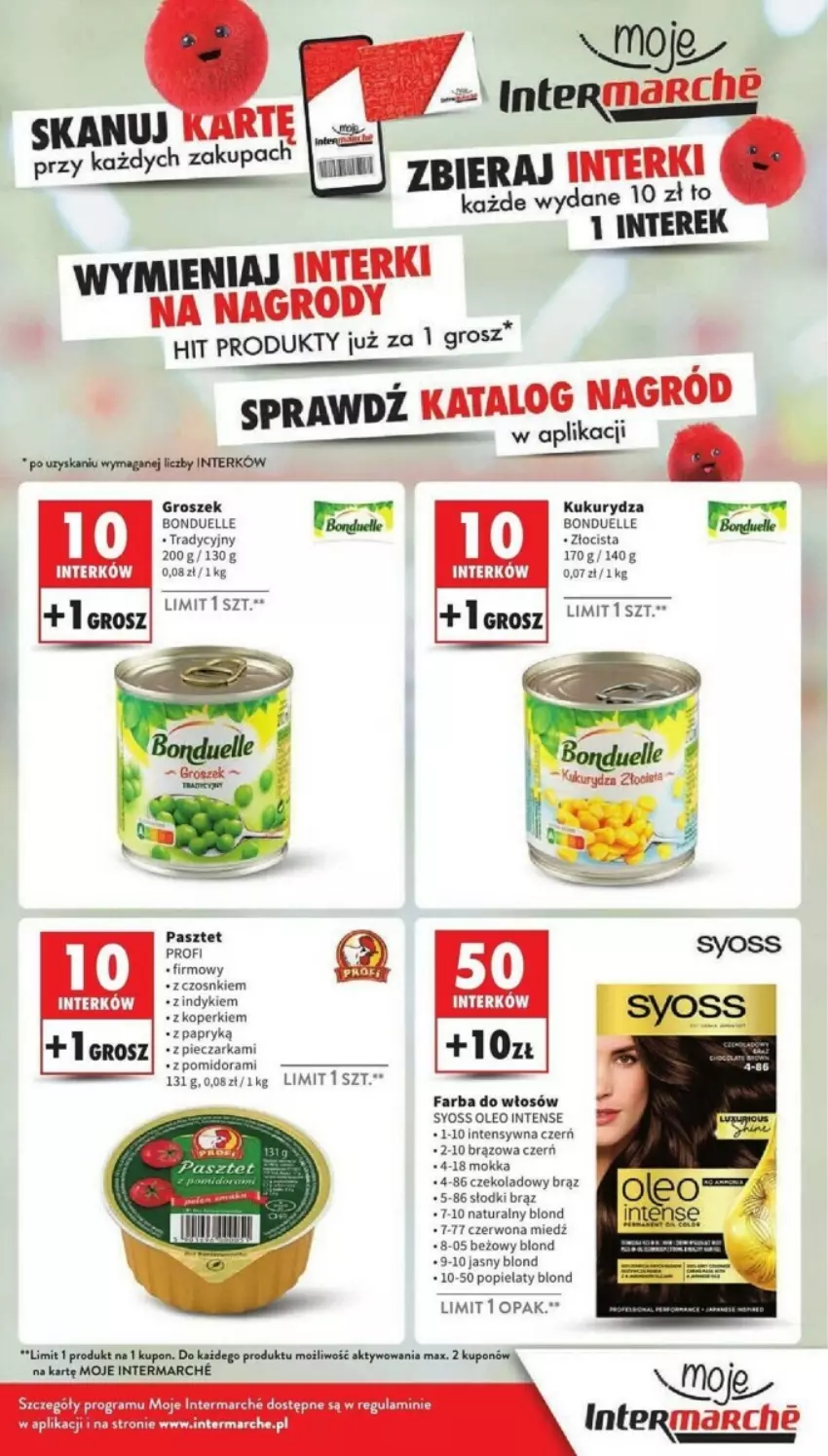 Gazetka promocyjna Intermarche - ważna 14.11 do 20.11.2024 - strona 40 - produkty: Bonduelle, Fa, Farba do włosów, Gra, Groszek, Kukurydza, Pasztet, Piec, Pieczarka, Syoss