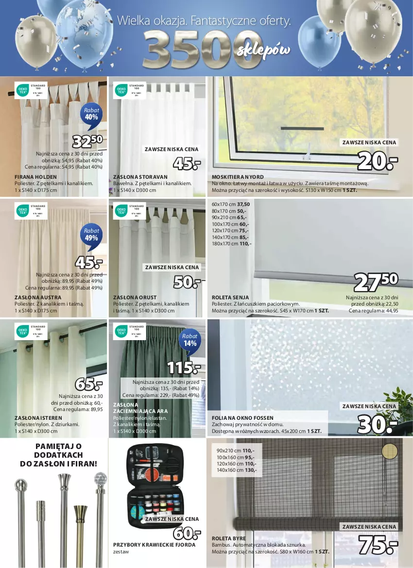 Gazetka promocyjna Jysk - Koszyk - ważna 11.09 do 29.09.2024 - strona 10 - produkty: Fa, Fanta, Firana, Folia na okno, Mięta, Okno, Przybory krawieckie, Roleta, Rust, Sok, Wełna, Zasłona