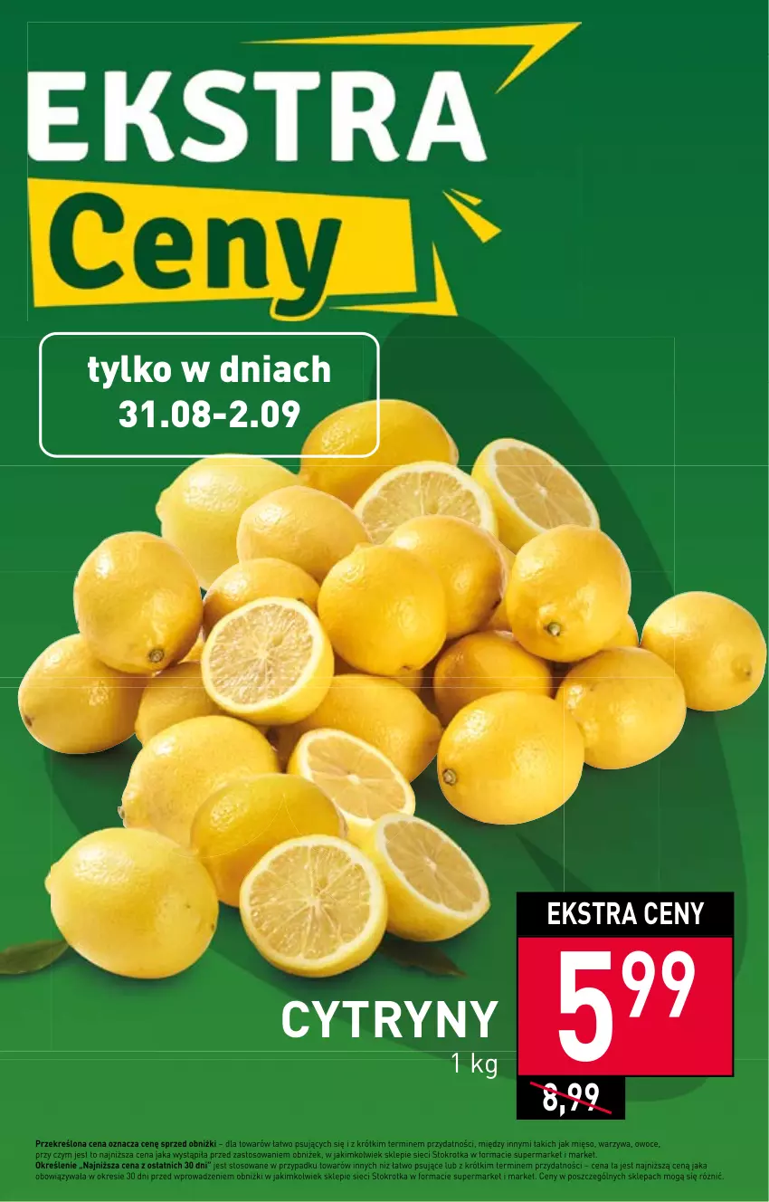 Gazetka promocyjna Stokrotka - Supermarket - ważna 31.08 do 06.09.2023 - strona 3 - produkty: Cytryny