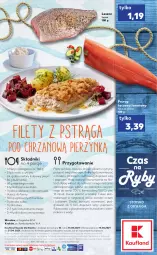 Gazetka promocyjna Kaufland - RYBY - Gazetka - ważna od 21.04 do 21.04.2021 - strona 2 - produkty: Piec, Chrzan, Buraczki, Sos, Sok, Sól, Por, Cukier, Pstrąg tęczowy, Bulion, Cytryny, Tusz, Lion, Pieprz, Buraki, Pstrąg, Piekarnik, Wagi, Lazur