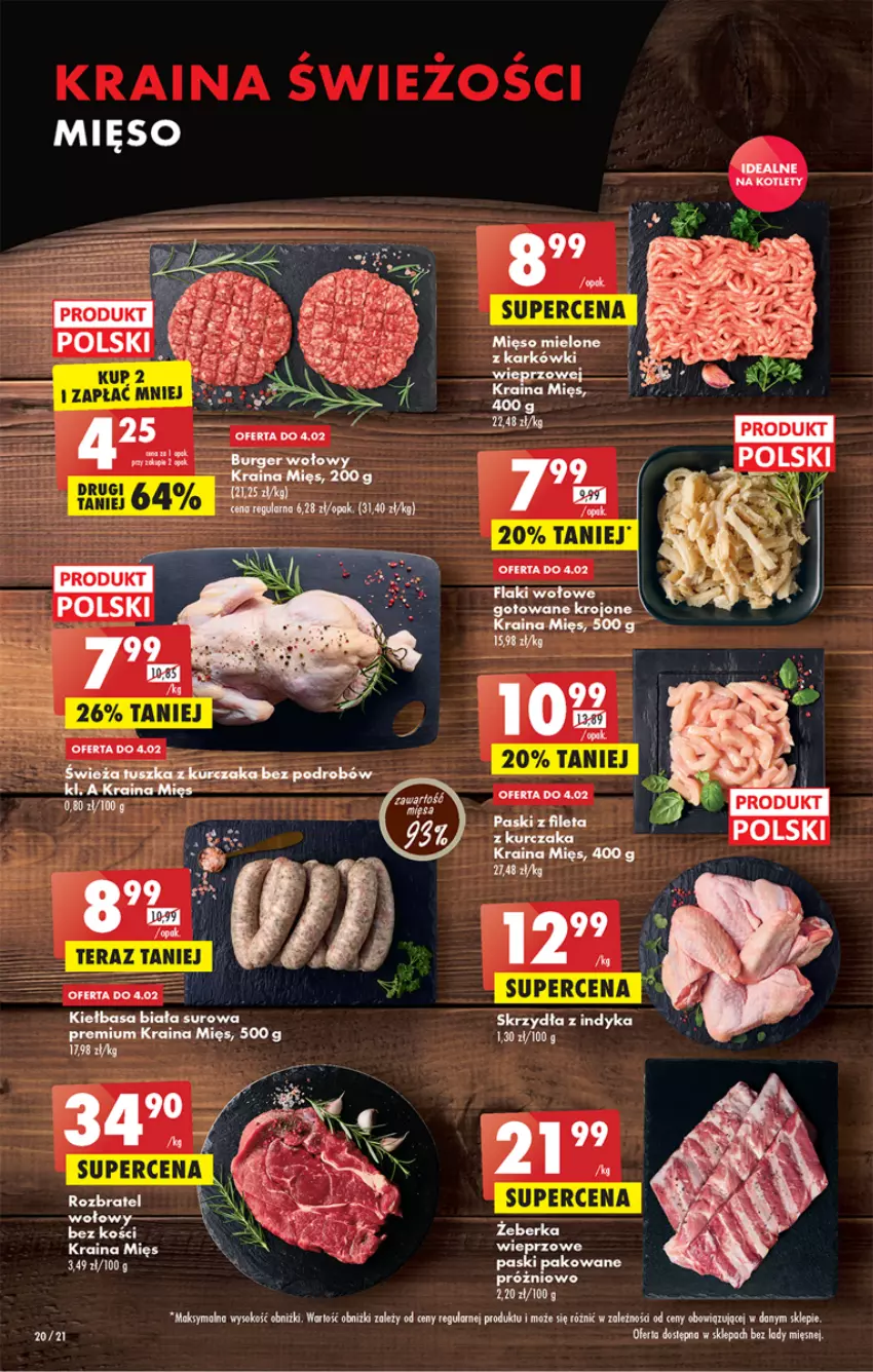 Gazetka promocyjna Biedronka - Gazetka - Biedronka.pl - ważna 02.02 do 08.02.2023 - strona 20 - produkty: Fa, Flaki, Kiełbasa, Kiełbasa biała, Kurczak, Mięso, Mięso mielone, Sok