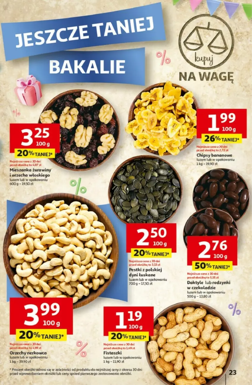 Gazetka promocyjna Auchan - ważna 25.04 do 30.04.2024 - strona 16 - produkty: Chipsy, Daktyle, Rodzynki, Tran