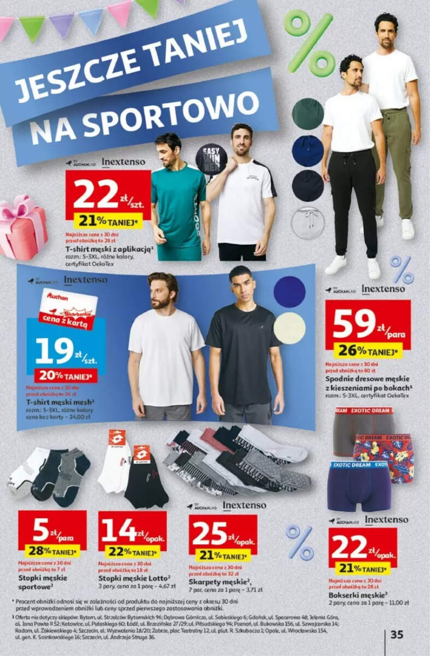 Gazetka promocyjna Auchan - ważna 25.04 do 30.04.2024 - strona 29 - produkty: Acer, Bokserki, Cars, Dres, Karp, Por, Ser, Sos, Spodnie, Spodnie dresowe, Sport, T-shirt, Top