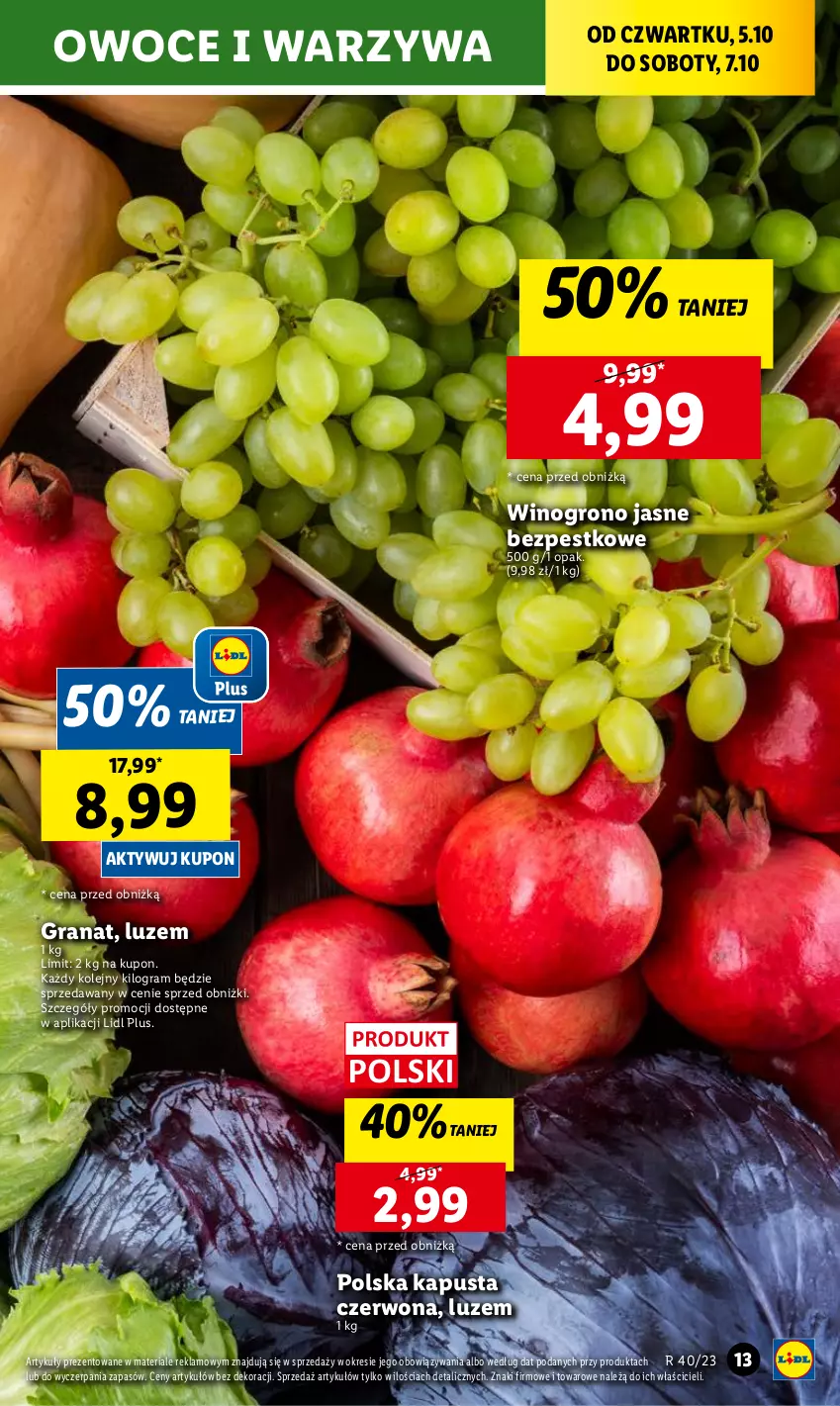 Gazetka promocyjna Lidl - GAZETKA - ważna 05.10 do 07.10.2023 - strona 21 - produkty: Gra, Granat, Olej, Owoce, Warzywa, Wino