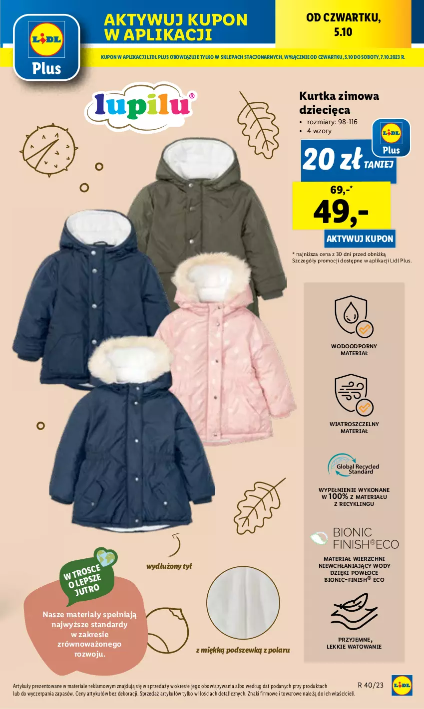 Gazetka promocyjna Lidl - GAZETKA - ważna 05.10 do 07.10.2023 - strona 53 - produkty: Dzieci, Finish, Kurtka, Moda, Por