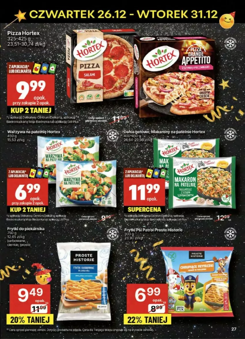 Gazetka promocyjna Delikatesy Centrum - ważna 26.12 do 31.12.2024 - strona 20 - produkty: Hortex, HP, Pizza, Rum, Ser