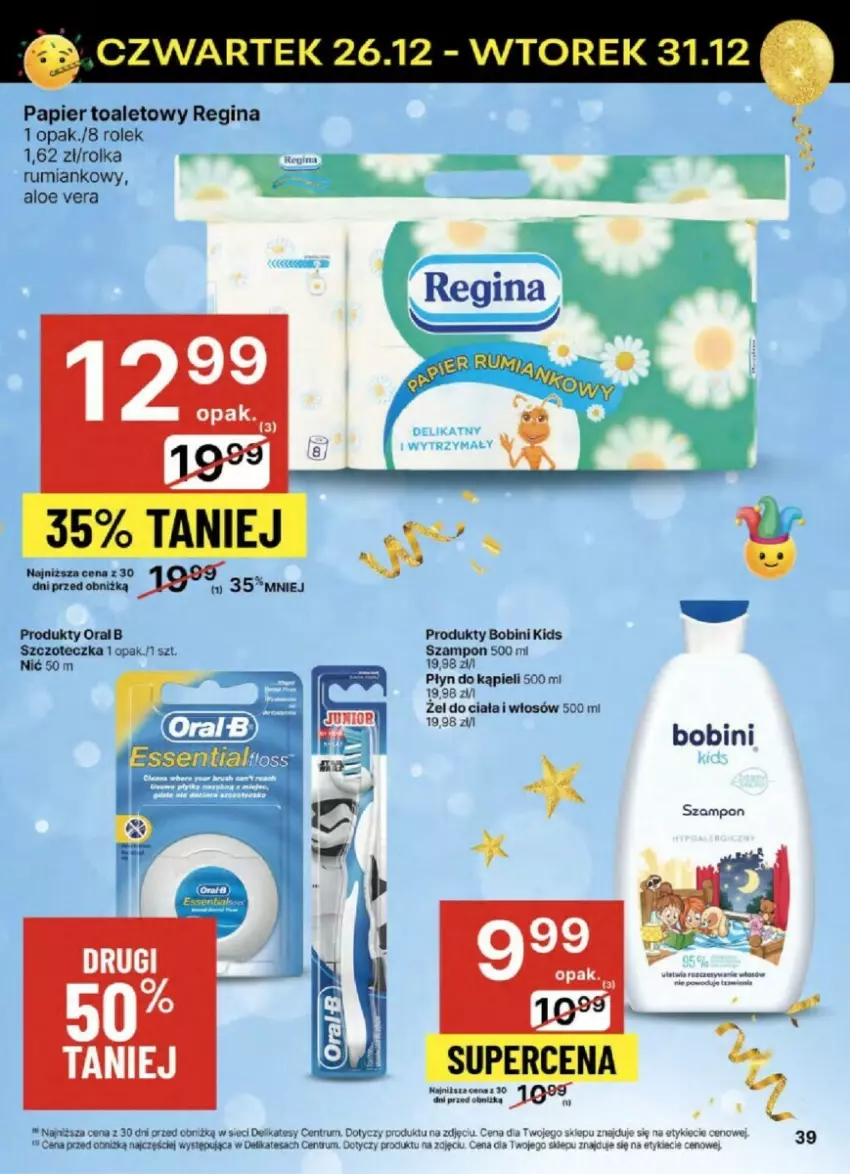 Gazetka promocyjna Delikatesy Centrum - ważna 26.12 do 31.12.2024 - strona 33 - produkty: Aloe vera, Gin, Oral B, Płyn do kąpieli, Rum, Szampon, Szczoteczka