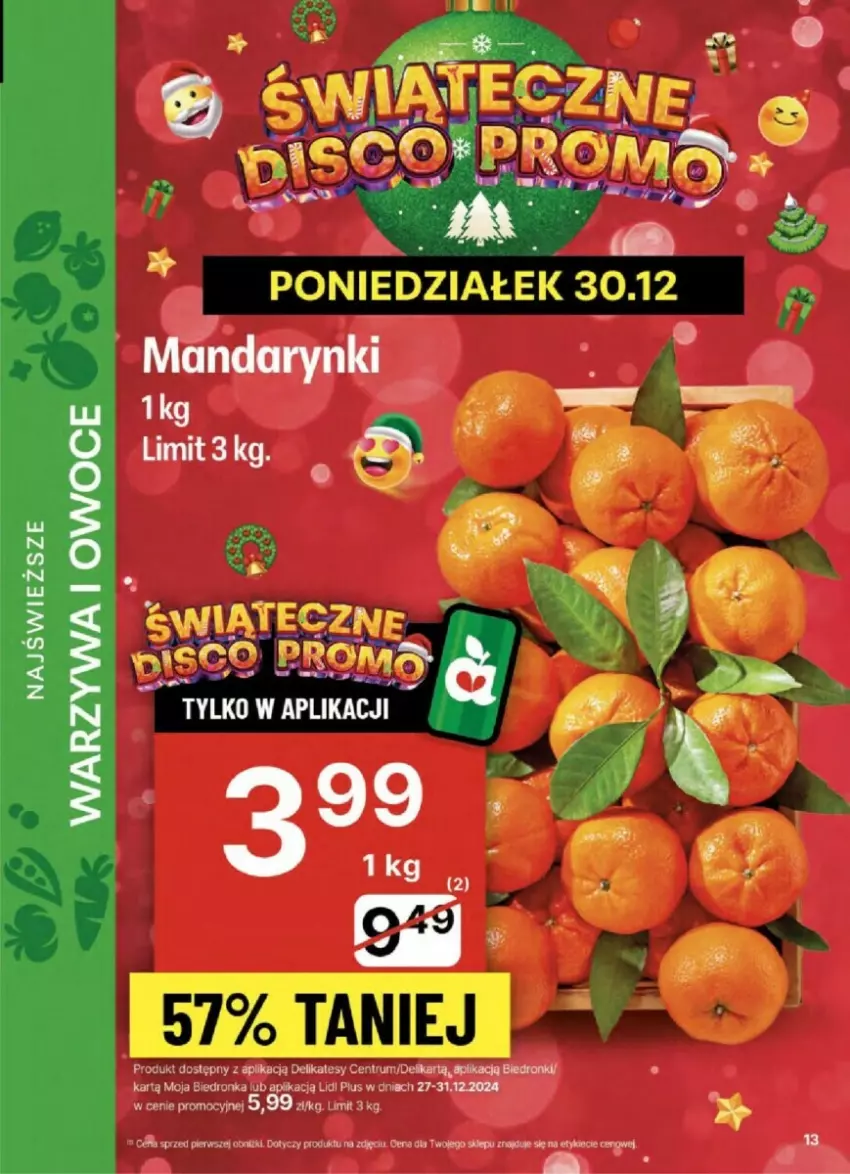 Gazetka promocyjna Delikatesy Centrum - ważna 26.12 do 31.12.2024 - strona 5 - produkty: Fa, Mandarynki, Owoce, Rum, Warzywa, Warzywa i owoce