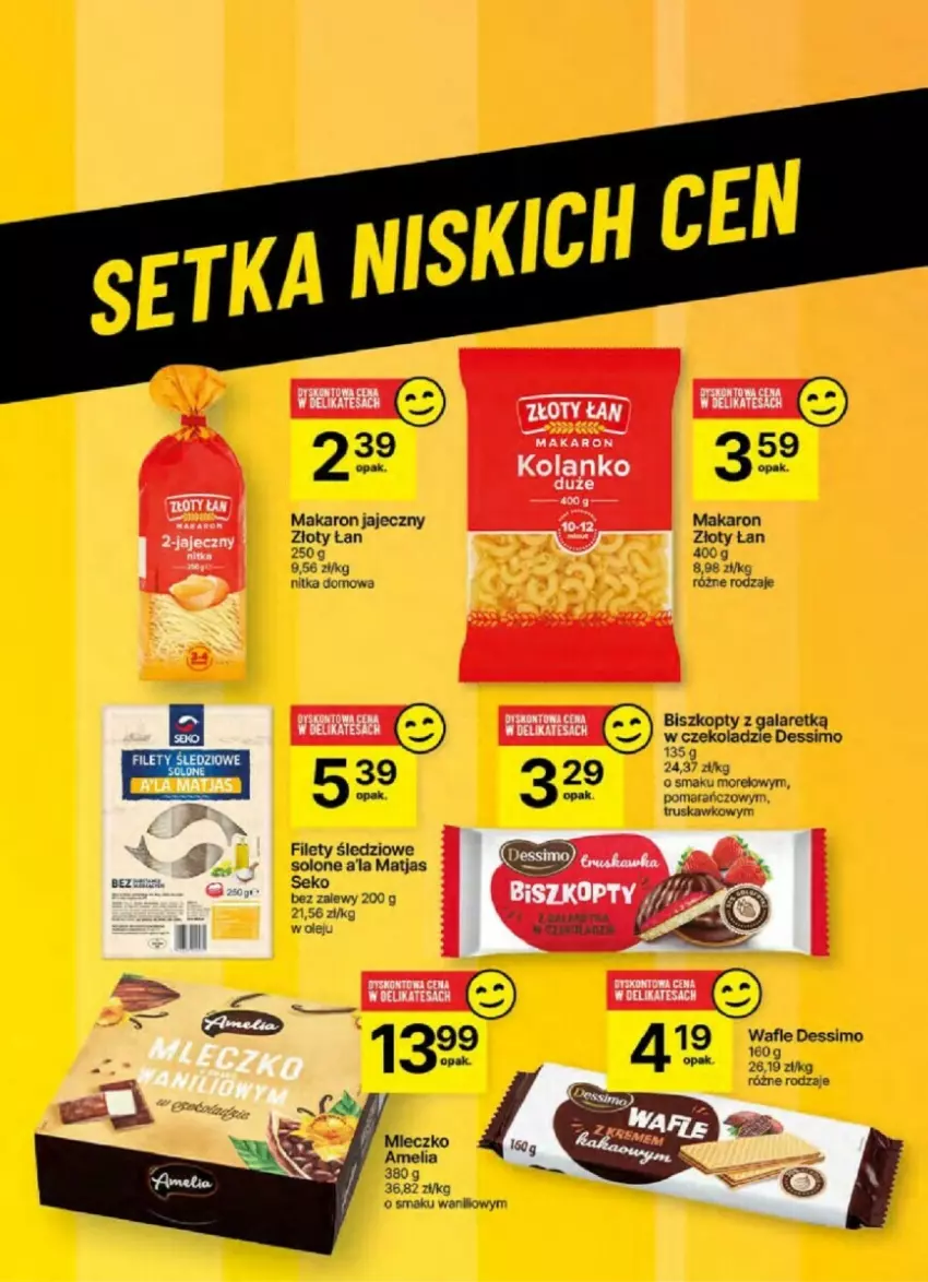 Gazetka promocyjna Delikatesy Centrum - ważna 26.12 do 31.12.2024 - strona 50 - produkty: Biszkopty, Gala, Makaron, Matjas, Miecz, Olej, SEKO