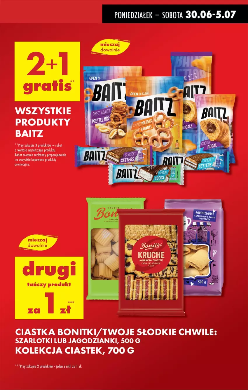 Gazetka promocyjna Biedronka - Od Poniedziałku - ważna 30.06 do 05.07.2025 - strona 15 - produkty: Bonitki, Ciastka, LG, Por, Stek