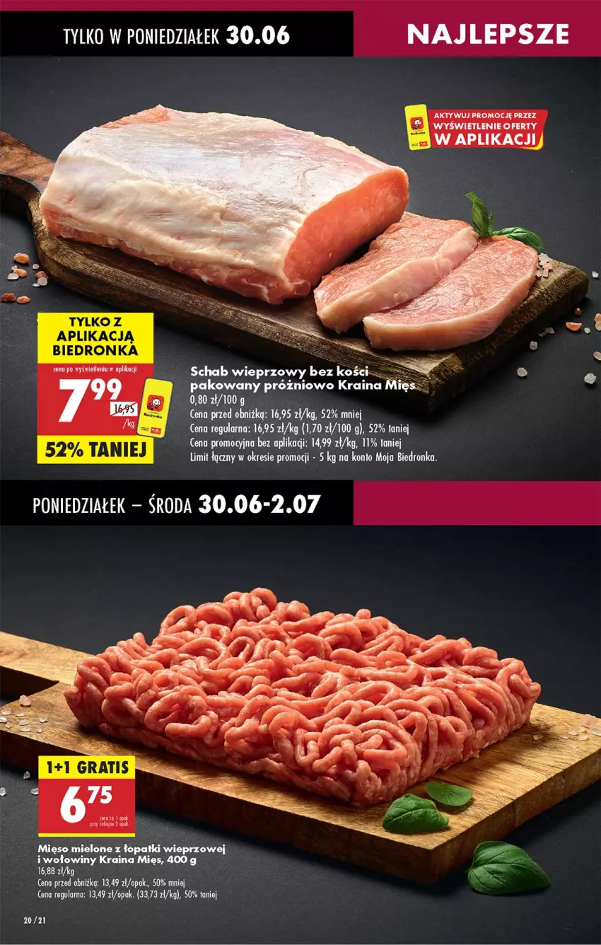 Gazetka promocyjna Biedronka - Od Poniedziałku - ważna 30.06 do 05.07.2025 - strona 28 - produkty: Gra, Mięso, Mięso mielone, Schab wieprzowy