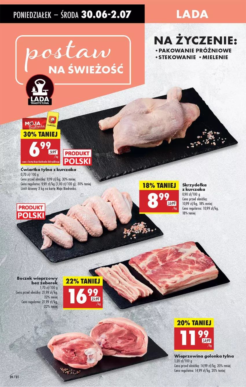 Gazetka promocyjna Biedronka - Od Poniedziałku - ważna 30.06 do 05.07.2025 - strona 30 - produkty: Boczek, Kurczak, Oleo, Stek, Wieprzowina