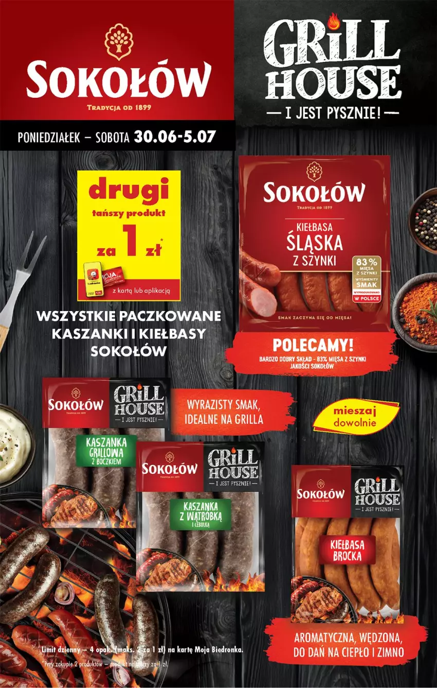 Gazetka promocyjna Biedronka - Od Poniedziałku - ważna 30.06 do 05.07.2025 - strona 34 - produkty: Drzwi, Fa, Kasza, Kiełbasa, Sok, Sokołów