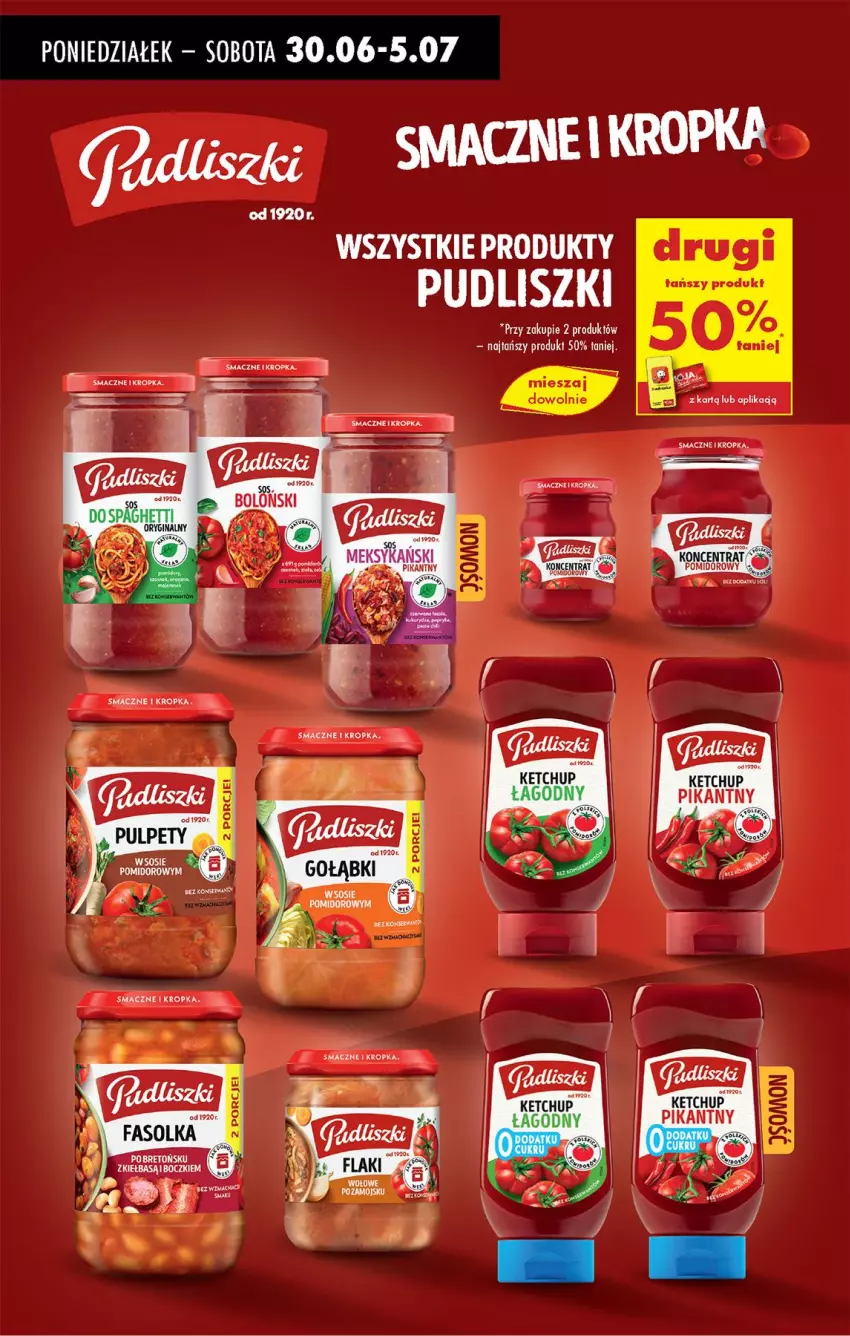 Gazetka promocyjna Biedronka - Od Poniedziałku - ważna 30.06 do 05.07.2025 - strona 35 - produkty: Fa, Ketchup, LG, Por, Pudliszki, Sos