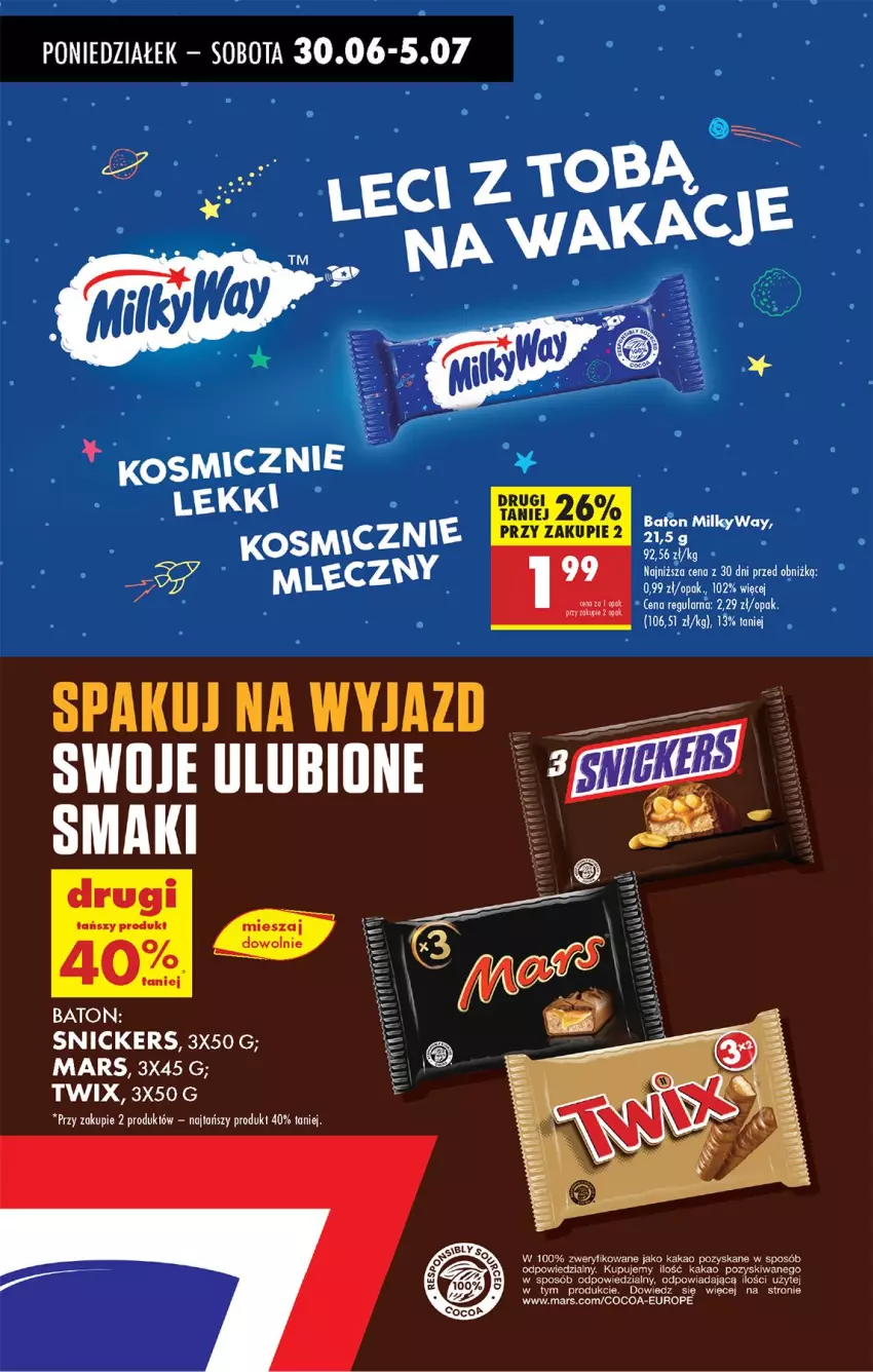 Gazetka promocyjna Biedronka - Od Poniedziałku - ważna 30.06 do 05.07.2025 - strona 57 - produkty: Baton, Kakao, Mars, Snickers, Twix