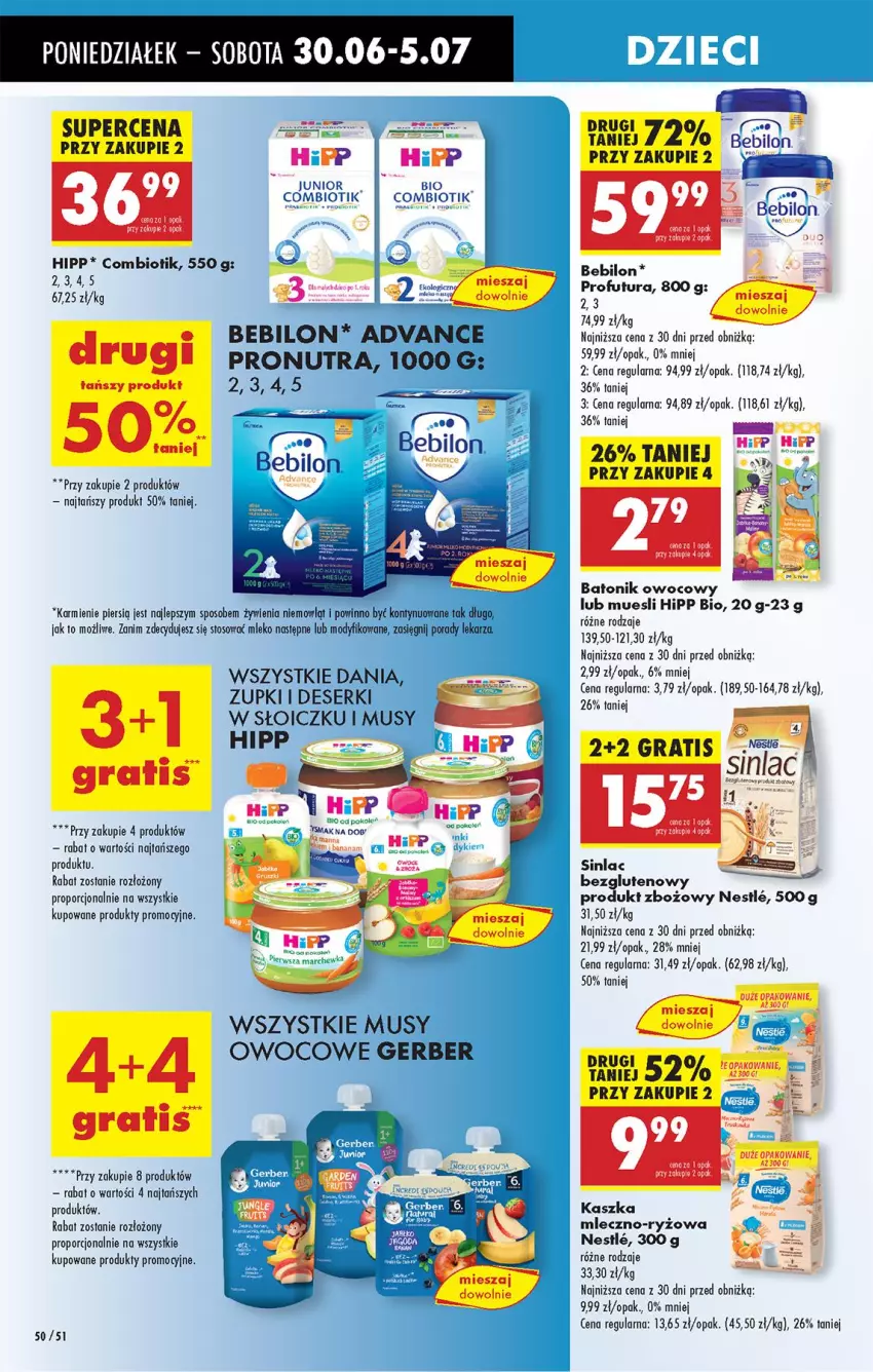 Gazetka promocyjna Biedronka - Od Poniedziałku - ważna 30.06 do 05.07.2025 - strona 66 - produkty: Baton, BEBILON, Deser, Fa, Gerber, Gra, HiPP, Hipp Bio, Karmi, Mleko, Mus, O nas, Por, Ryż, Ser, Tonik